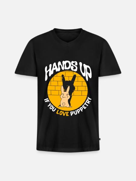 Puppeteer Ventriloquist - Men's Premium Organic T-shirt with V-neck - black