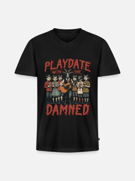 Okkultismus Dämonologie Tarot - Männer Premium Bio T-Shirt mit V-Ausschnitt - Schwarz