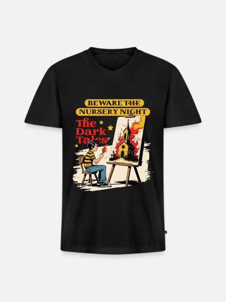 Okkultismus Dämonologie Tarot - Männer Premium Bio T-Shirt mit V-Ausschnitt - Schwarz