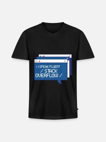 Informatiker Programmierer - Männer Premium Bio T-Shirt mit V-Ausschnitt - Schwarz