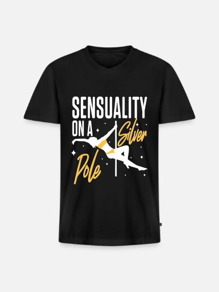 Pole Dancing Poledancing - Männer Premium Bio T-Shirt mit V-Ausschnitt - Schwarz