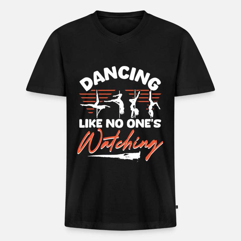 Pole Dancing Poledancing - Männer Premium Bio T-Shirt mit V-Ausschnitt - Schwarz