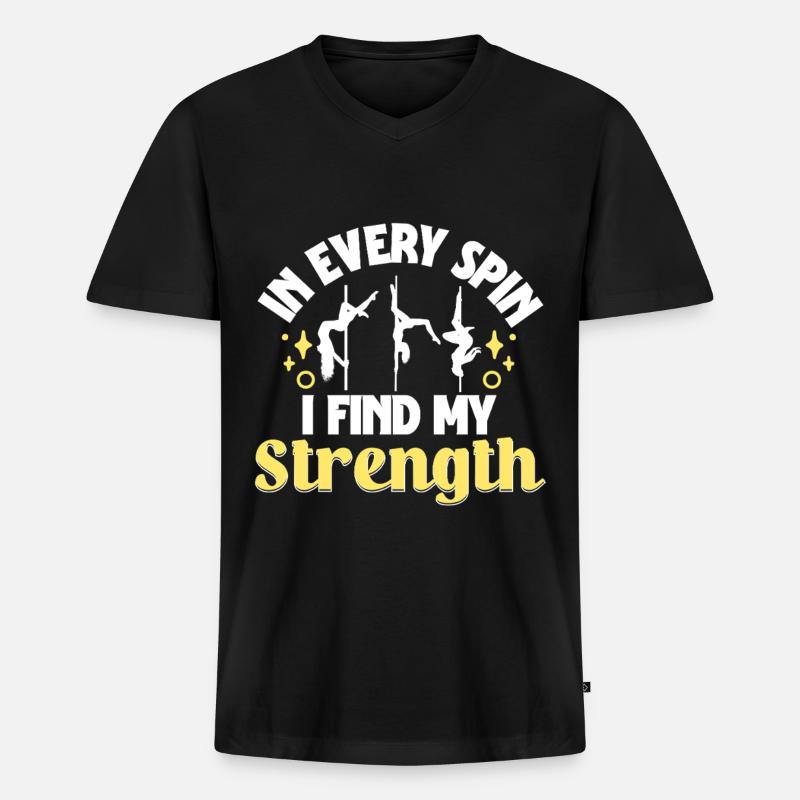 Pole Dancing Poledancing Poledancer - Männer Premium Bio T-Shirt mit V-Ausschnitt - Schwarz