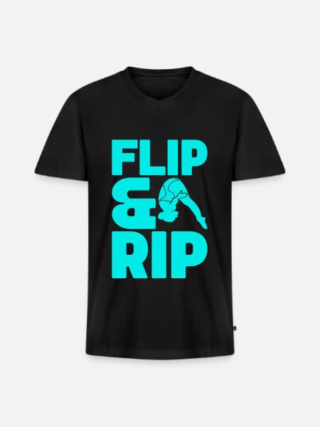 Diving diving board - Men's Premium Organic T-shirt with V-neck - black