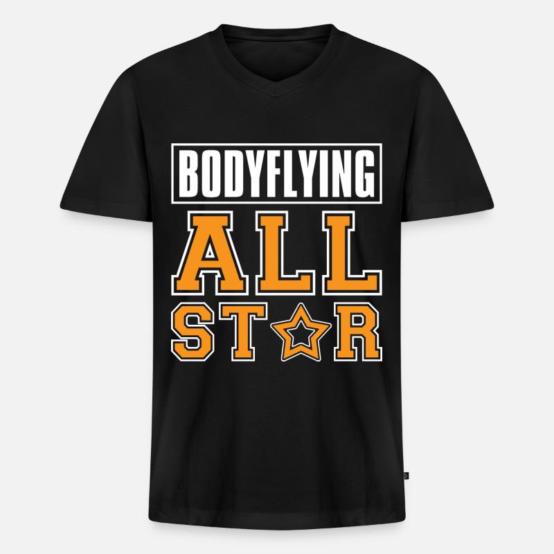 Indoor-Skydiving - Männer Premium Bio T-Shirt mit V-Ausschnitt - Schwarz