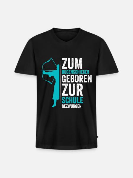 Bogenschießen Bogenschütze Pfeile Bogen - Männer Premium Bio T-Shirt mit V-Ausschnitt - Schwarz