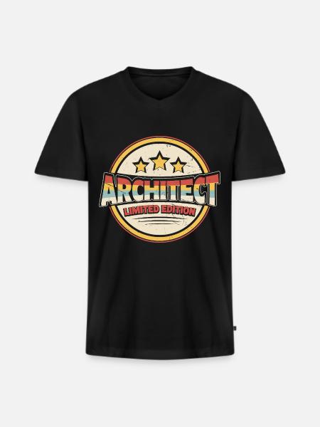 Architect - Men's Premium Organic T-shirt with V-neck - black
