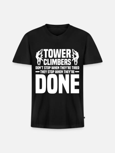 Industrieklettern - Männer Premium Bio T-Shirt mit V-Ausschnitt - Schwarz