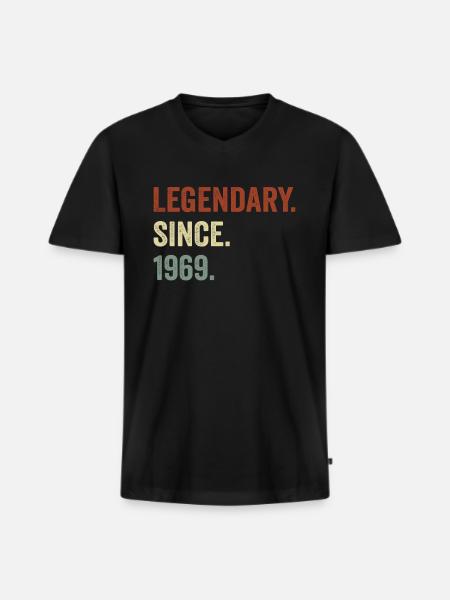 Legendary since 1969 - Men's Premium Organic T-shirt with V-neck - black