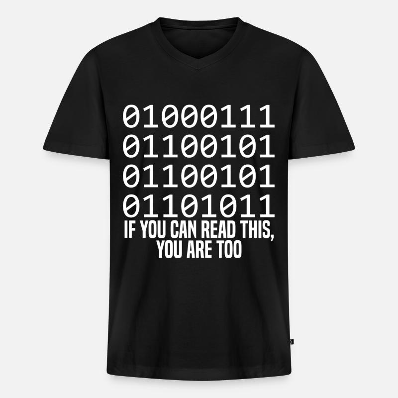 Programmierer Coder Software Entwickler - Männer Premium Bio T-Shirt mit V-Ausschnitt - Schwarz