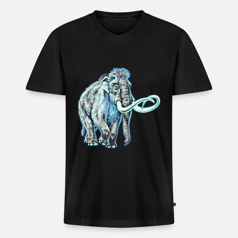Mammut - Männer Premium Bio T-Shirt mit V-Ausschnitt - Schwarz