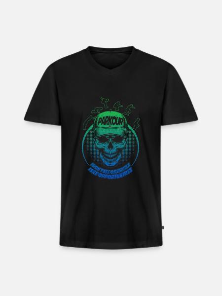 Parkour Freerunner Traceur Le Parcour - Men's Premium Organic T-shirt with V-neck - black