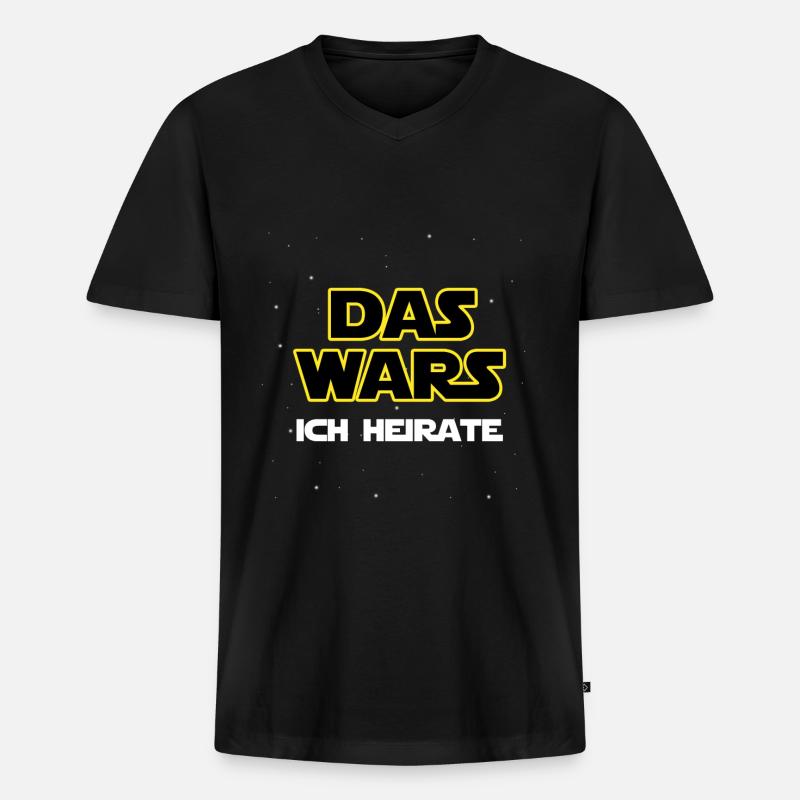 Das wars - Ich Heirate! - Männer Premium Bio T-Shirt mit V-Ausschnitt - Schwarz