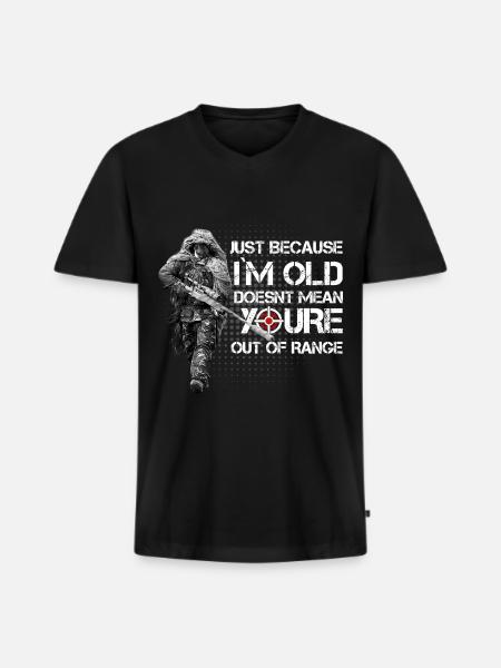 Military Sniper - Men's Premium Organic T-shirt with V-neck - black