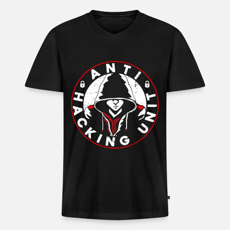 Programmierer Coder Software Entwickler - Männer Premium Bio T-Shirt mit V-Ausschnitt - Schwarz