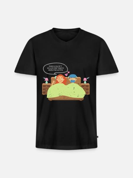 Anesthesiologist dirty joke gift idea - Men's Premium Organic T-shirt with V-neck - black