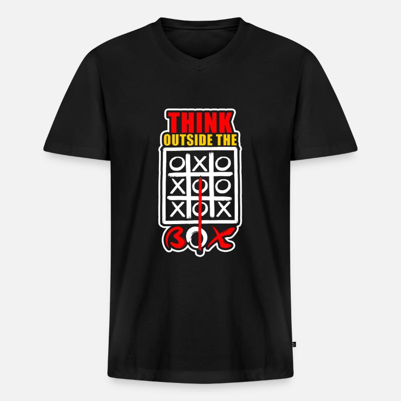 Cooler Spruch - Männer Premium Bio T-Shirt mit V-Ausschnitt - Schwarz