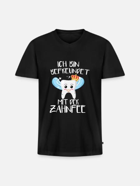 Zahn magisch - Männer Premium Bio T-Shirt mit V-Ausschnitt - Schwarz
