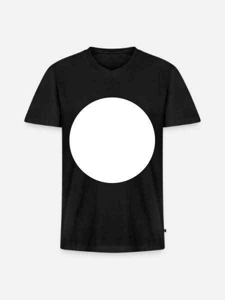 Circle - Men's Premium Organic T-shirt with V-neck - black