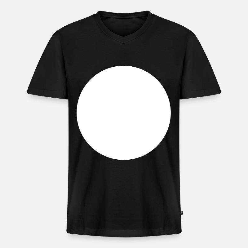 Kreis - Männer Premium Bio T-Shirt mit V-Ausschnitt - Schwarz