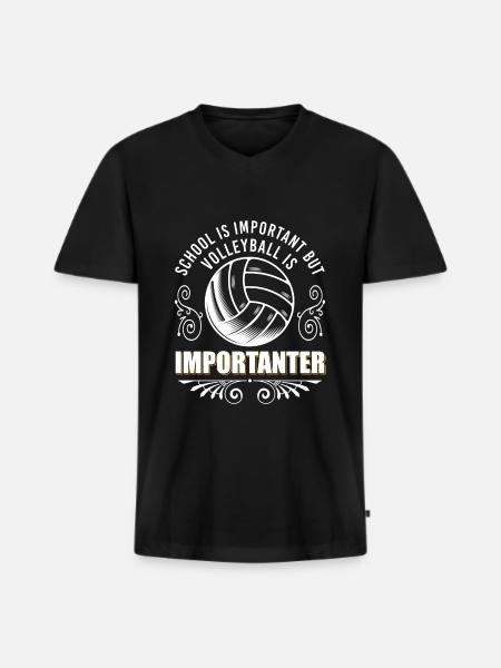 Sports Player Ball - Men's Premium Organic T-shirt with V-neck - black