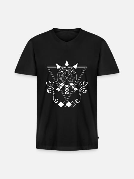 Mystical icon - Men's Premium Organic T-shirt with V-neck - black