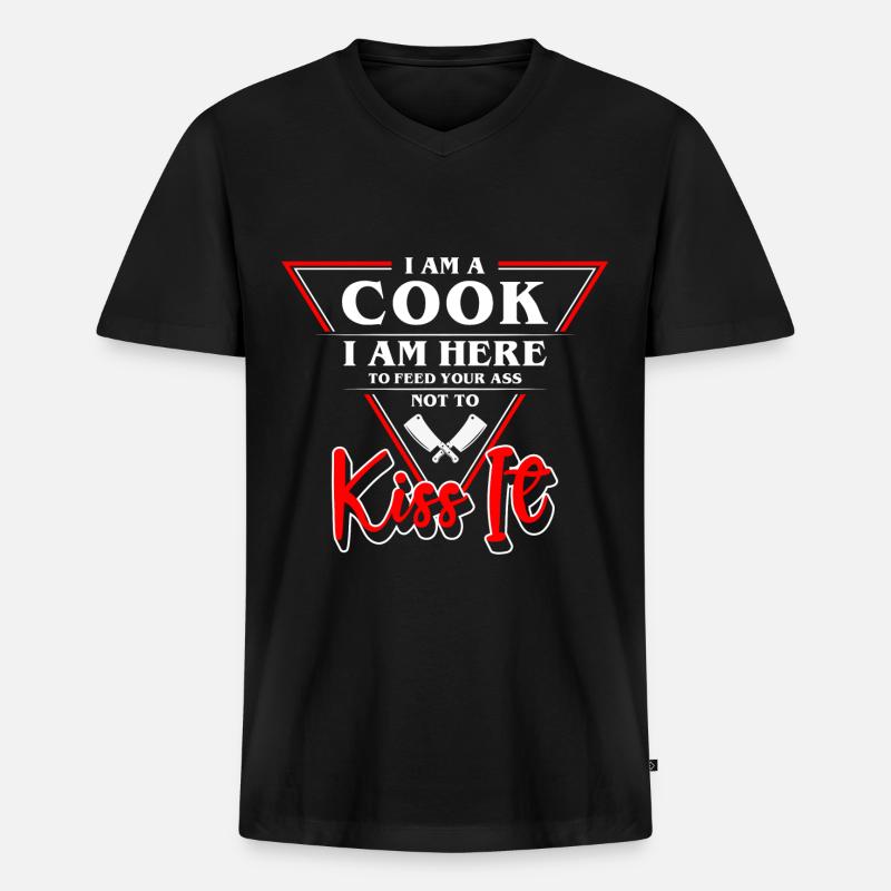 Küchenchef Beruf Kochkunst - Männer Premium Bio T-Shirt mit V-Ausschnitt - Schwarz