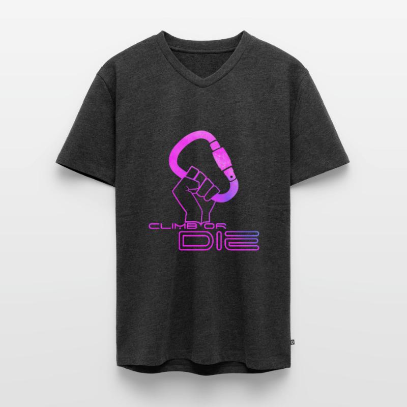 Klettern oder sterben! Männer Premium Bio T-Shirt mit V-Ausschnitt