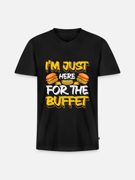 Buffet Counter Meal Delicacies - Men's Premium Organic T-shirt with V-neck - black