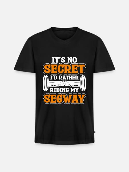 Segway Fun Véhicule Mode Véhicule - T-shirt encolure en V Premium bio Homme - noir