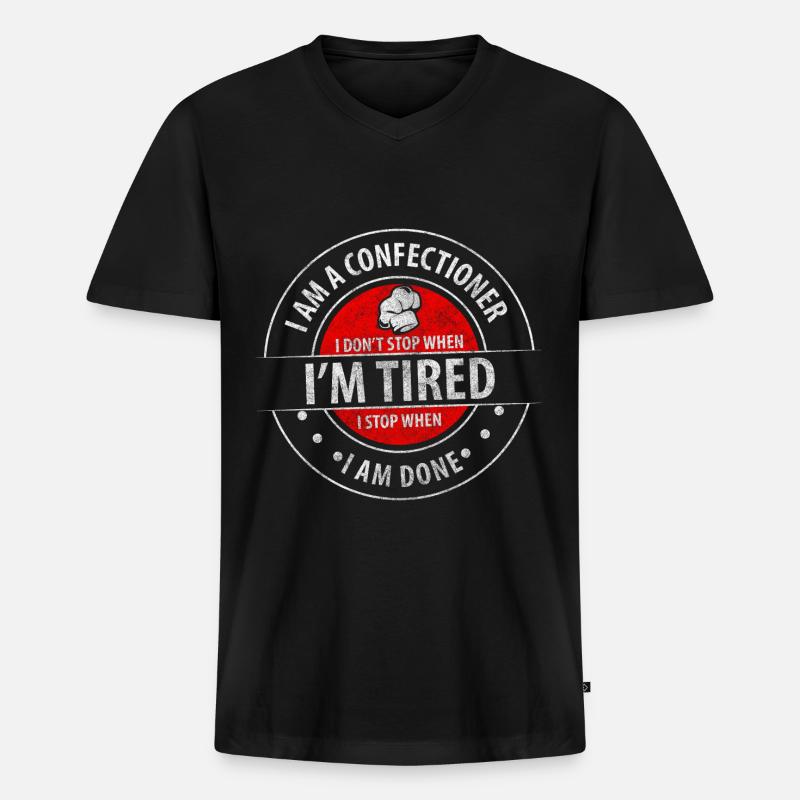 Konditorei Geschmack Törtchen - Männer Premium Bio T-Shirt mit V-Ausschnitt - Schwarz