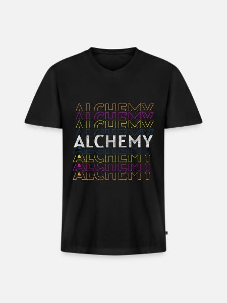 Alchemy Healing Magic Chemist - Men's Premium Organic T-shirt with V-neck - black