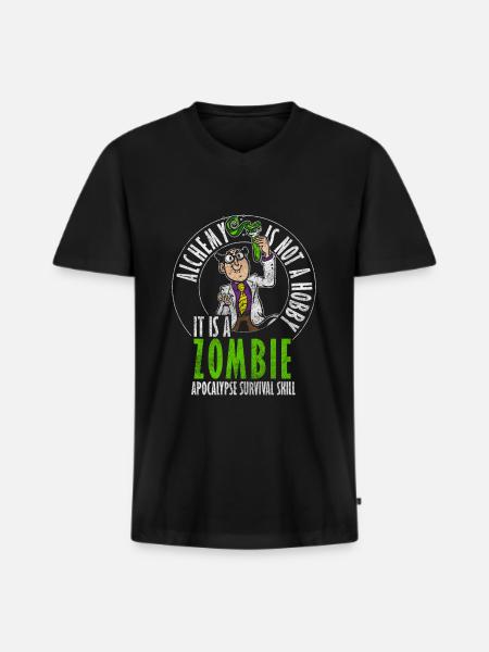 Chemical Chemist - Men's Premium Organic T-shirt with V-neck - black