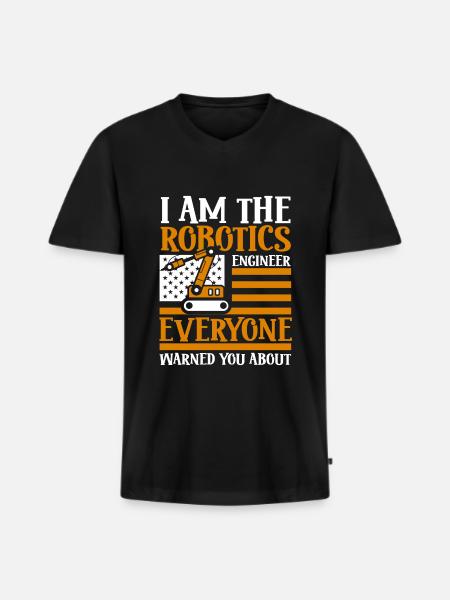 Machine Gear Engineer Technician - Men's Premium Organic T-shirt with V-neck - black