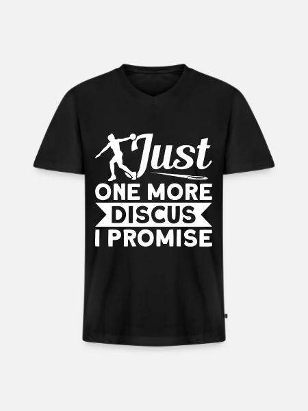 Diskuswurf Diskuswerfer Leichtathletik Diskus - Männer Premium Bio T-Shirt mit V-Ausschnitt - Schwarz