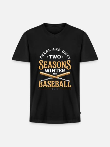 Baseball Player Softball Baseball Player - Men's Premium Organic T-shirt with V-neck - black