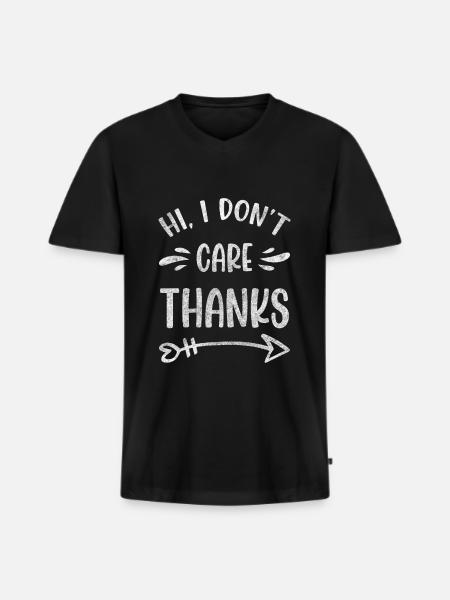 No Interest Funny - Men's Premium Organic T-shirt with V-neck - black