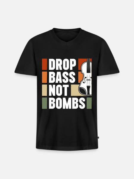 Music Passion - Men's Premium Organic T-shirt with V-neck - black
