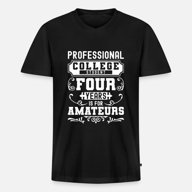 Studium Hochschule BWL - Männer Premium Bio T-Shirt mit V-Ausschnitt - Schwarz