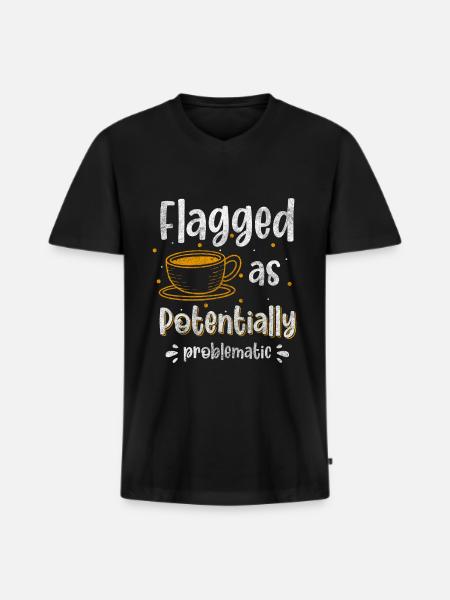 Problems Fun Satire Positive - Men's Premium Organic T-shirt with V-neck - black