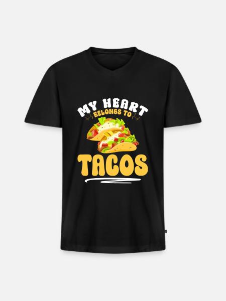 Camion-restaurant Taco Essen - T-shirt encolure en V Premium bio Homme - noir