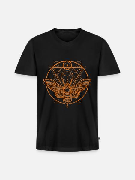 Rune Sun Gothic - Men's Premium Organic T-shirt with V-neck - black
