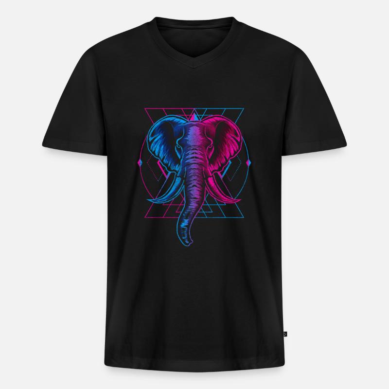 Symbol Sun Warrior Element - Men's Premium Organic T-shirt with V-neck - black