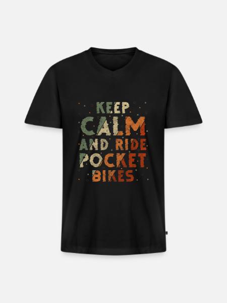 Motorcycle Biker Off-Road Terrain - Men's Premium Organic T-shirt with V-neck - black