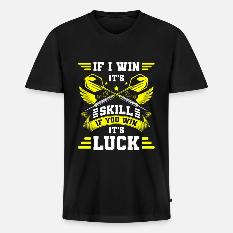 Dartscheibe Dartboard Bullseye - Männer Premium Bio T-Shirt mit V-Ausschnitt - Schwarz