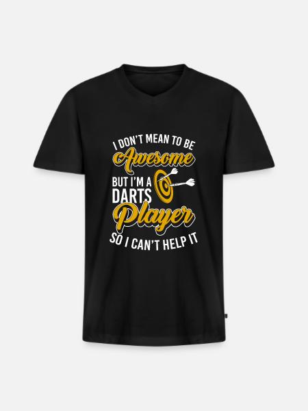 Dartscheibe Dartboard - Men's Premium Organic T-shirt with V-neck - black