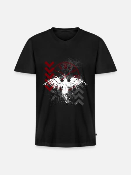 Trash Polka Trash Cool Motif - Men's Premium Organic T-shirt with V-neck - black