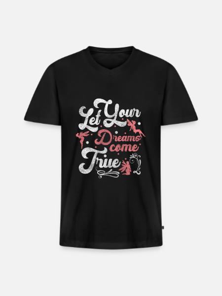 Elfe Kind Jungen Tochter - Männer Premium Bio T-Shirt mit V-Ausschnitt - Schwarz