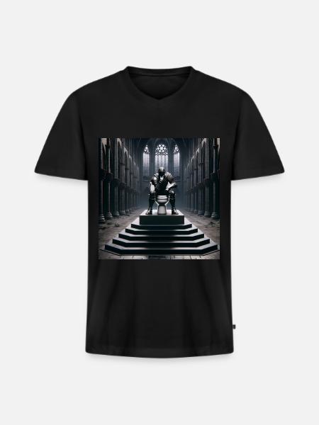 Fart Souls - Hollow Knight on Porcelain Throne #09 - Ekologisk premium-T-shirt med V-ringning herr - svart