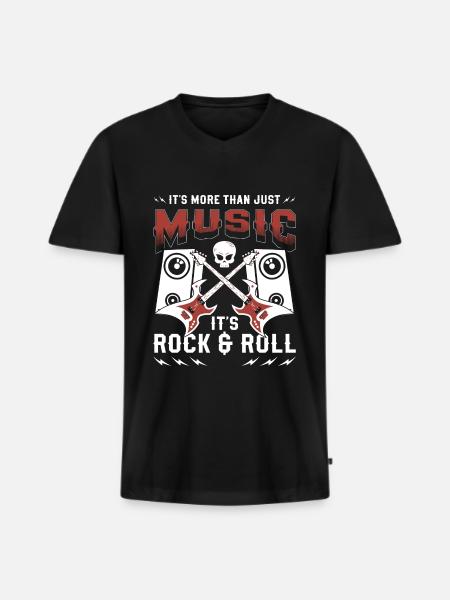 Rocker Hard Rocker Singer - Men's Premium Organic T-shirt with V-neck - black
